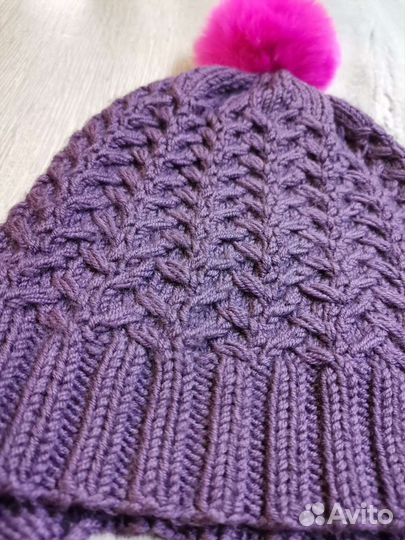 Весенне-осенняя шапка 46-48рр меринос