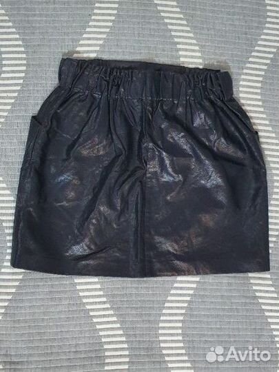 Юбка Zara кожаная