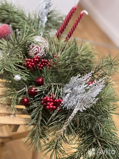 Композиция из сосны новогодняя