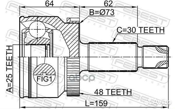 Шрус наружный 1210-IX35D7A48 Febest