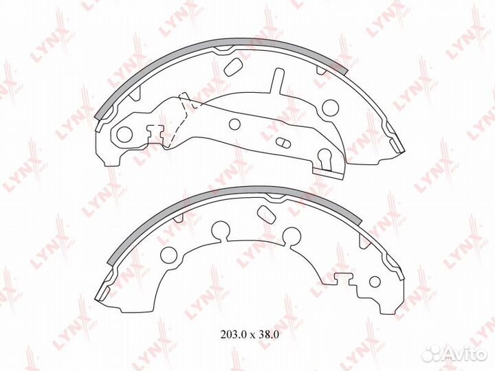 Колодки тормозные барабанные зад BS3001 LYN