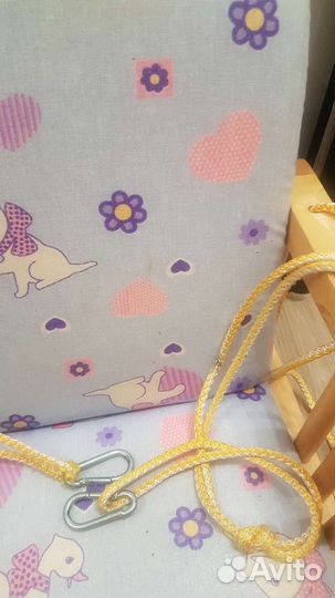 Качели детские деревянные подвесные