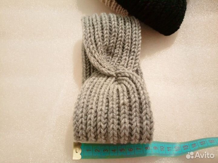 Повязка на голову тёплая женская