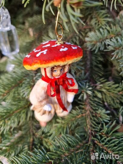 Елочная игрушка. Девочка Мухоморчик