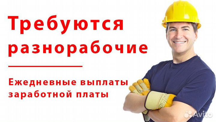 Разнорабочие ежедневная оплата