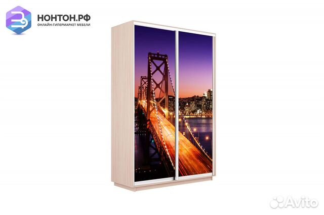 Шкаф-купе 2-х дверный Нонтон фото №1007 / дуб моло