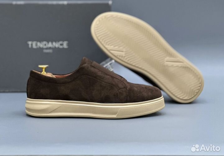 Слипоны мужские замшевые