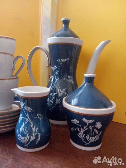 Кофейный сервиз Райхенбах гдр 1960-70года