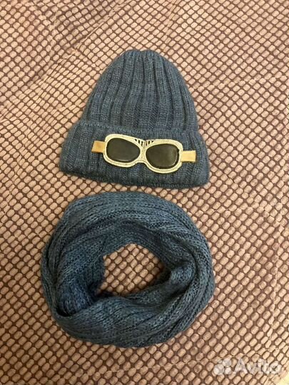 Шапка и снуд для мальчика зима