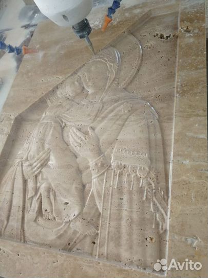 Фрезеровка чпу мрамор,гранит, травертин, латунь