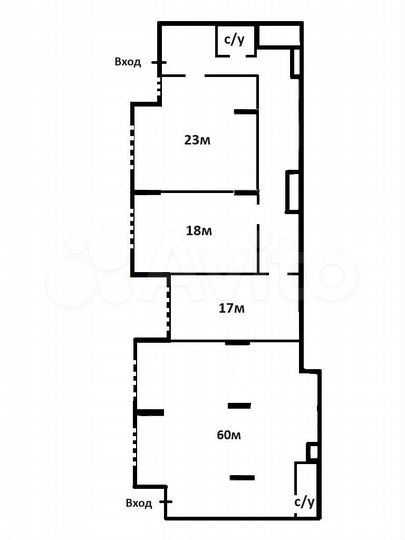 Свободного назначения, 60 м²