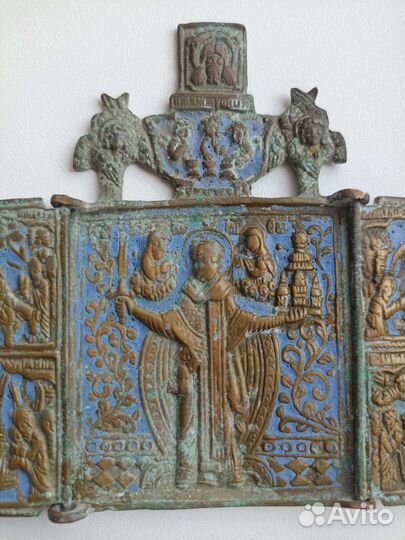 Икона триптих Никола Можайский