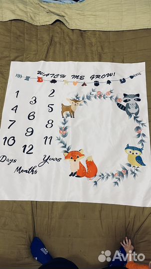 Фотоковрик по месяцам для новорожденного