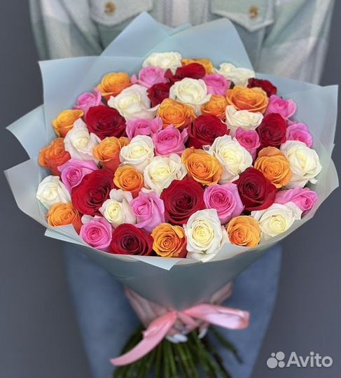 Букет цветов роз - 25/51/101 роза