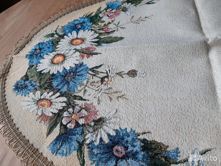 Салфетка гобеленовая Васильки и ромашки