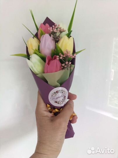 Букет тюльпанов из мыла