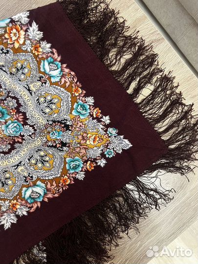 Павлопосадский платок из шерсти