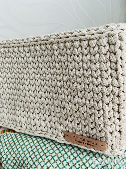 Вязаные корзинки для дома