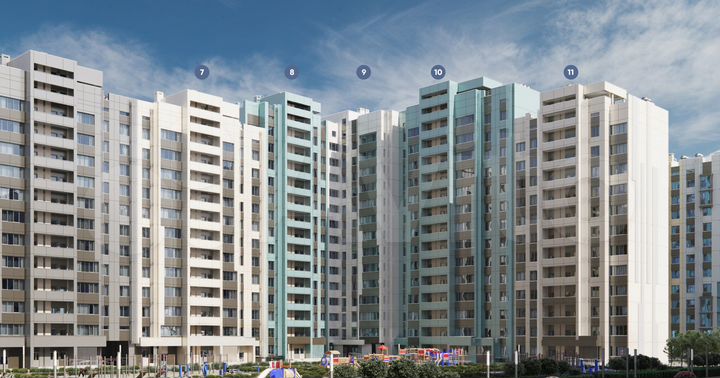 2-к. квартира, 59 м², 2/14 эт.