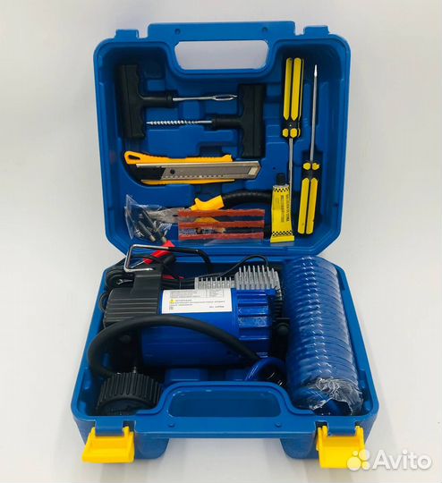 Компрессор ас 605ма усиленный, в кейсе с набором и