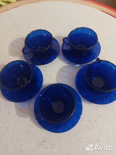 Чашки с блюдцами 5штук