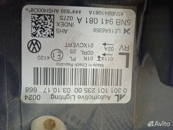 Б/У фара (фонарь, оптика) передний левый