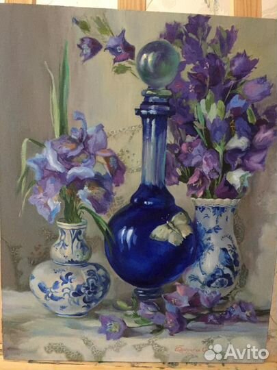 Картина синий графин