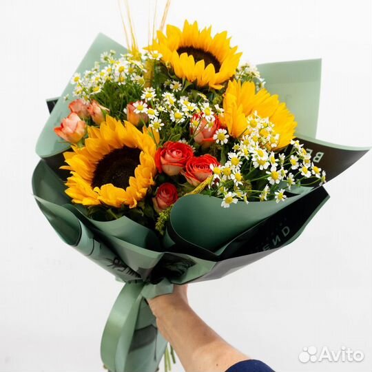 Подсолнухи букет на 1 сентября