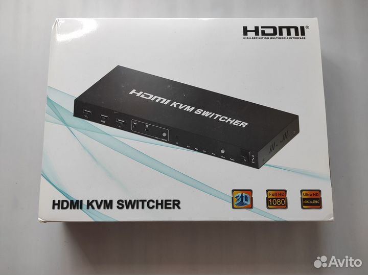 KVM Переключатель hdmi 4х1 + USB Ultra HD V-2.0