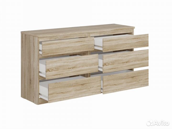 Комод Икеа кастор 6 ящиков Сонома