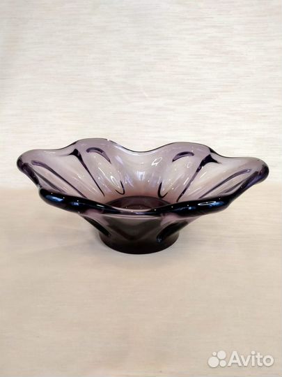 Конфетница/фруктовница александритовое стекло