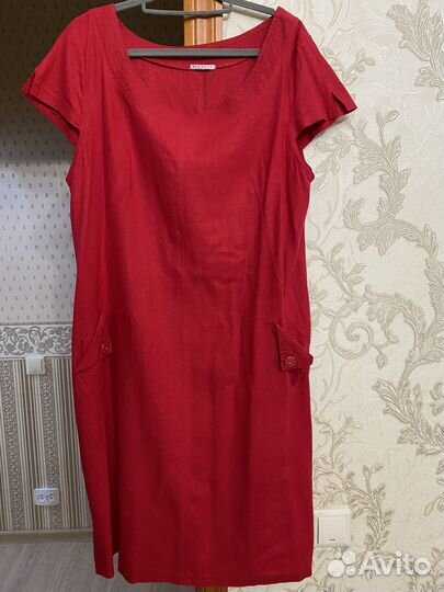 Платье женское лен размер 54 56