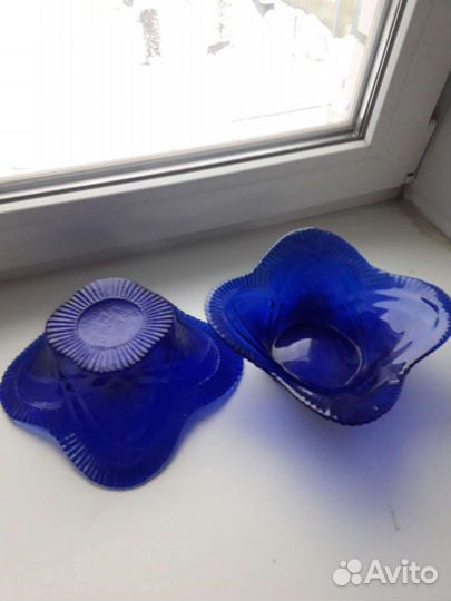 Ваза цветное стекло СССР