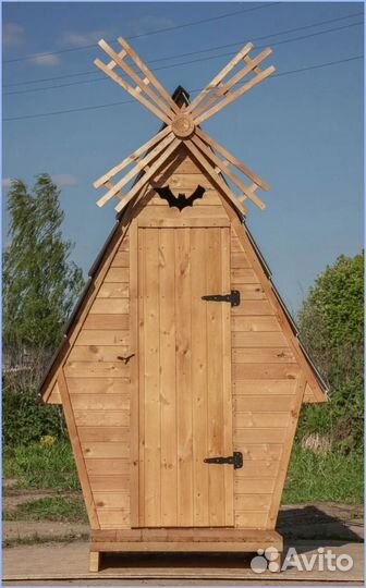 Дачный туалет деревянный прямоугольник жущ 343