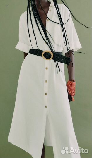 Платье Zara, размер S, лён