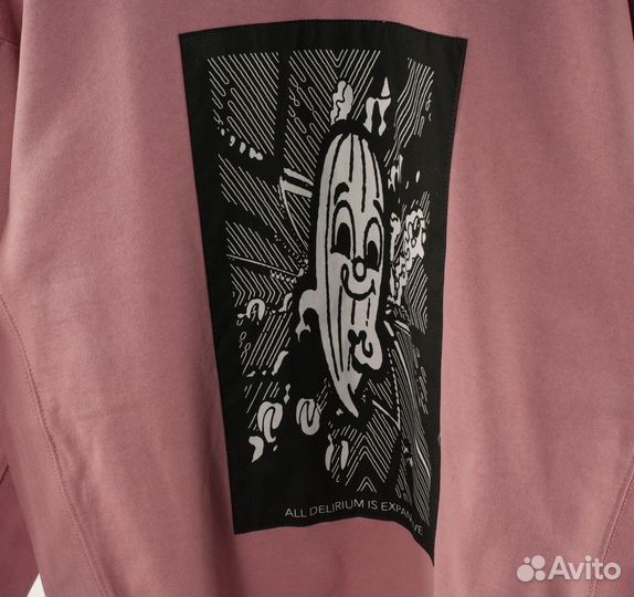 Свитшот cavempt малиновый новый cav empt