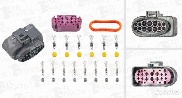 Корпус плоского разъема (фишка) фары (14 контактов