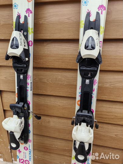 Горные лыжи детские 120 см с креплениями