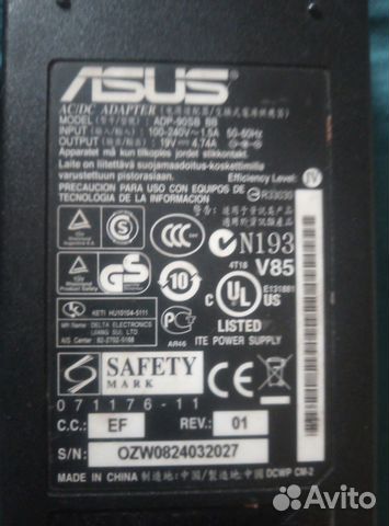 Блок питания для ноутбука Asus 19v 4.74A