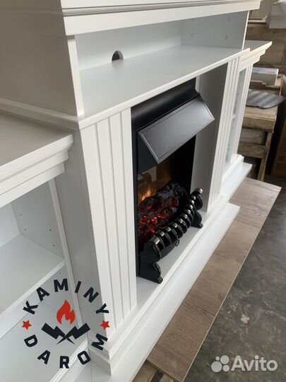 Электрокамин Оксфорд с полками