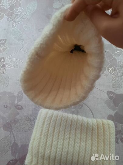 Шапка и снуд женский, для девочки