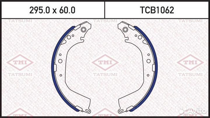 Tatsumi TCB1062 Колодки тормозные барабанные зад