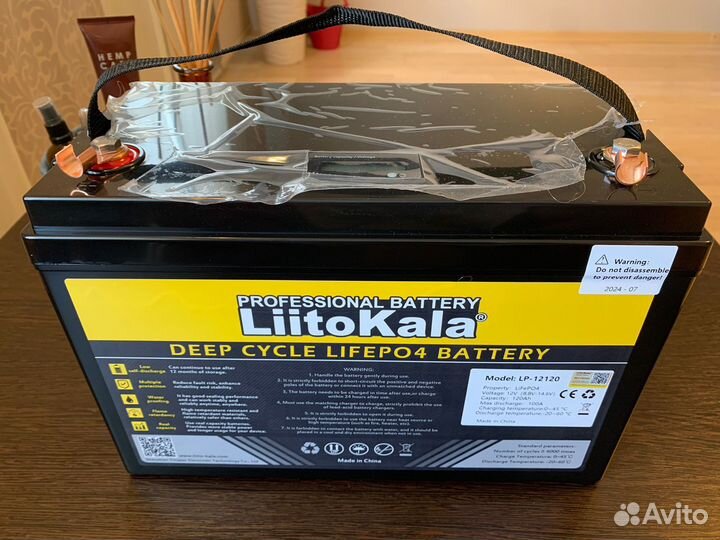 Аккумулятор lifepo4 LiitoKala 12v 120A с з/у 10а