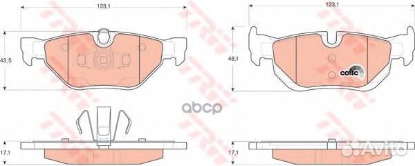 Колодки задние Bmw 1 E81, E87, 3 E90, X1 E84 GD