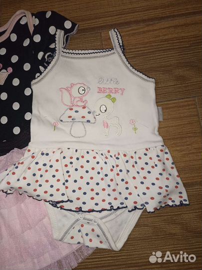 Большой пакет одежды на девочку 0-1,5 года