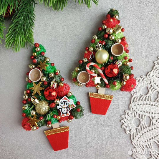 Новогодние магниты ручной работы