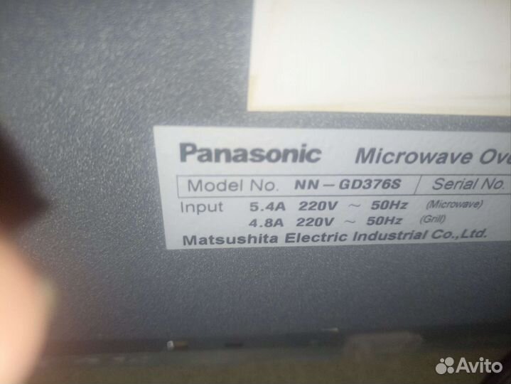 Свч Panasonic в разборе. NN-GD376S