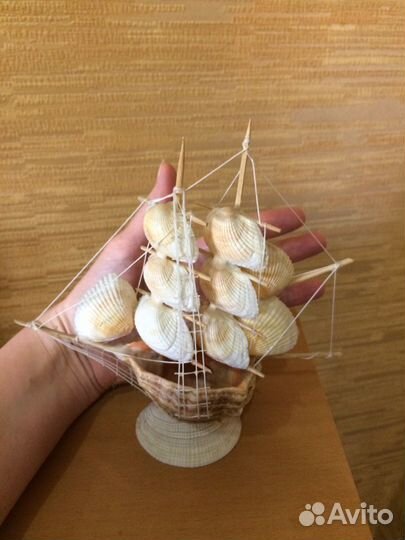 Корабль из ракушек, шкатулка