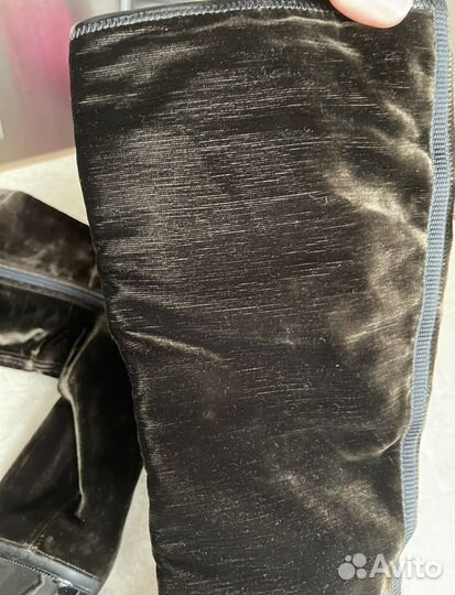 Велюровые сапоги Prada 40 оригинал