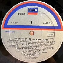 Various - 40 Super Oldies - The Story Of Pop (Germany, 1974, 1st Press) (только 1)